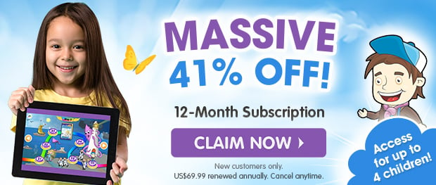 Massive 41% OFF Reading Eggs and Mathseeds 12-month subscription.